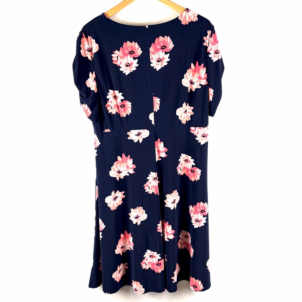 Tommy Hilfiger Navy Floral Wrap Mini Dress - Picture 11 of 13